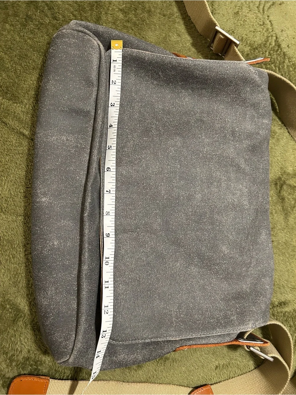 Brooks England Paddington Shoulder Messenger Bag- Gray Waxed Canvas Leather